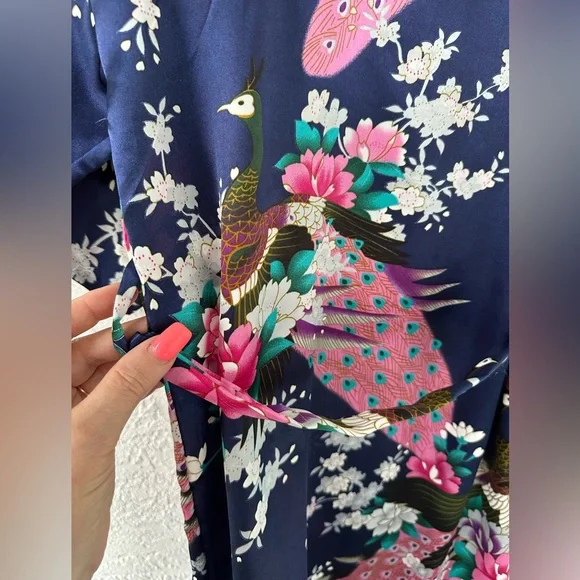 Robe Peacock Floral Blue Small - Picture 8 of 12